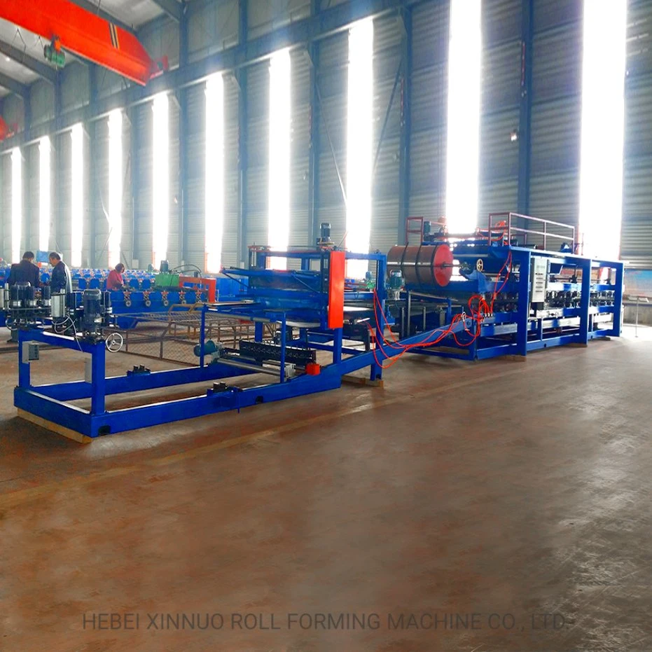 Mineral Wool and Metal Sheet EPS Rock Wool Sandwich Panel Production Line Botou Manufacturer China