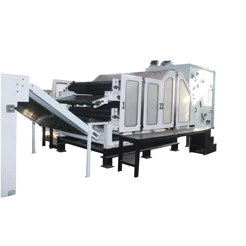 High Capacity Nonwoven Staple Fiber Single Cylinder Double Doffer Carding Machine for Making Nonwovens