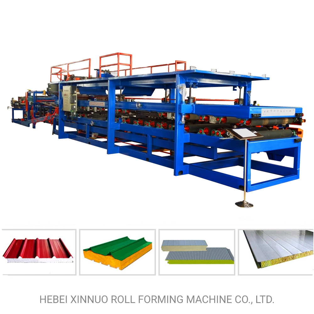 Mineral Wool and Metal Sheet EPS Rock Wool Sandwich Panel Production Line Botou Manufacturer China